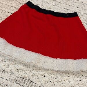 Planet Gold Red Skater Skirt with White Trim